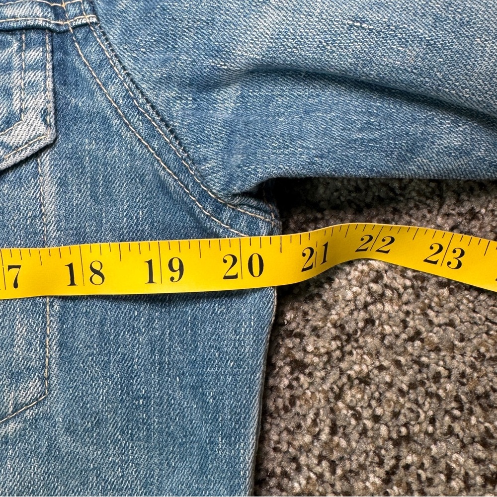 Vintage 70s-80s Levi’s Trucker Denim Jacket Made in USA Navy Patch London Badge - Picture 9 of 11